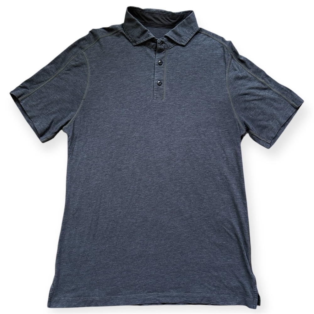 Lululemon Evolution Short Sleeve Polo Shirt Gray Men’s size Large
